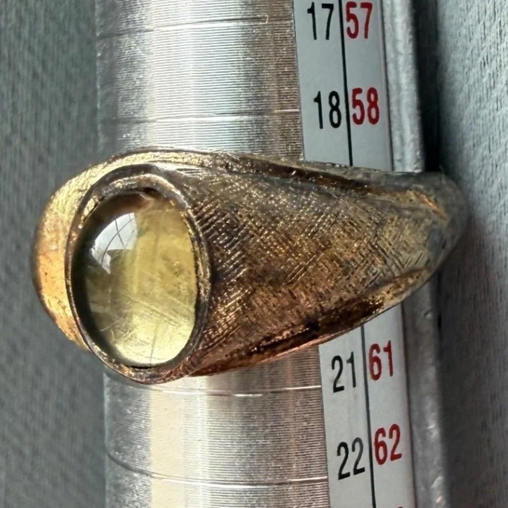 Van Dell Karatclad 18K HGE — higher quality VTG gold electroplate 8 cat's eye‎